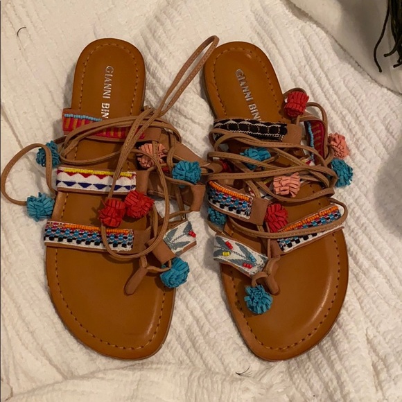 Gianni Bini colorful ankle strap sandal - Picture 3 of 7